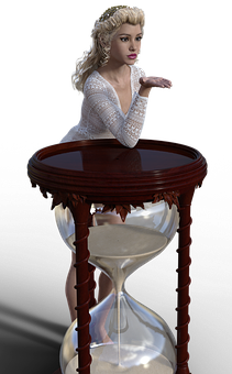 Elegant Woman Hourglass Concept PNG image