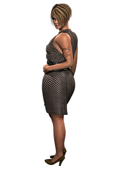 Elegant Woman3 D Model Pose PNG image