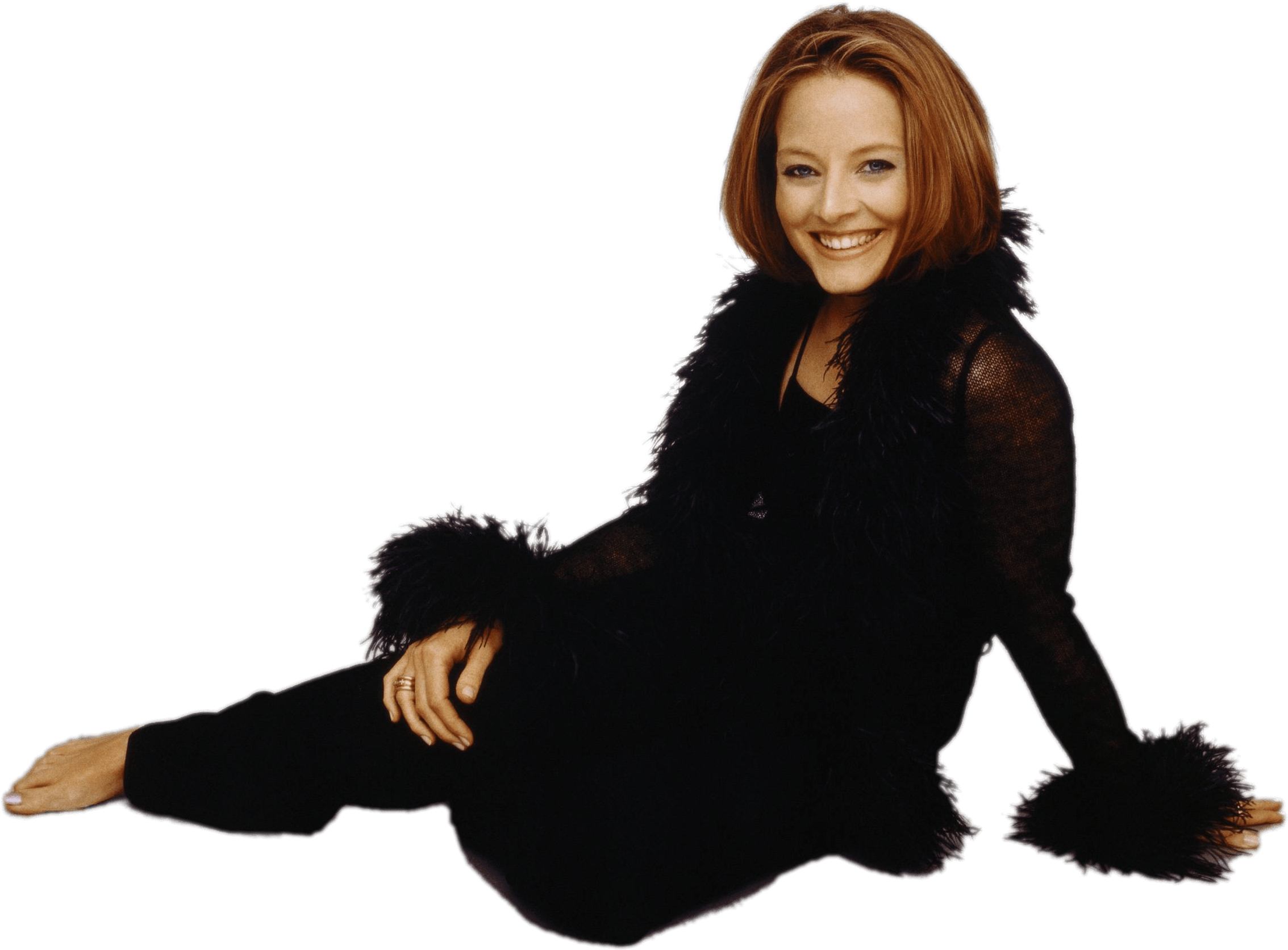 Elegant Womanin Black Outfit PNG image