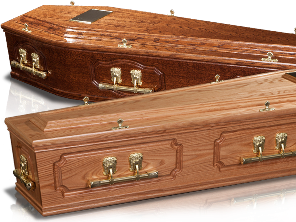 Elegant Wooden Coffins PNG image