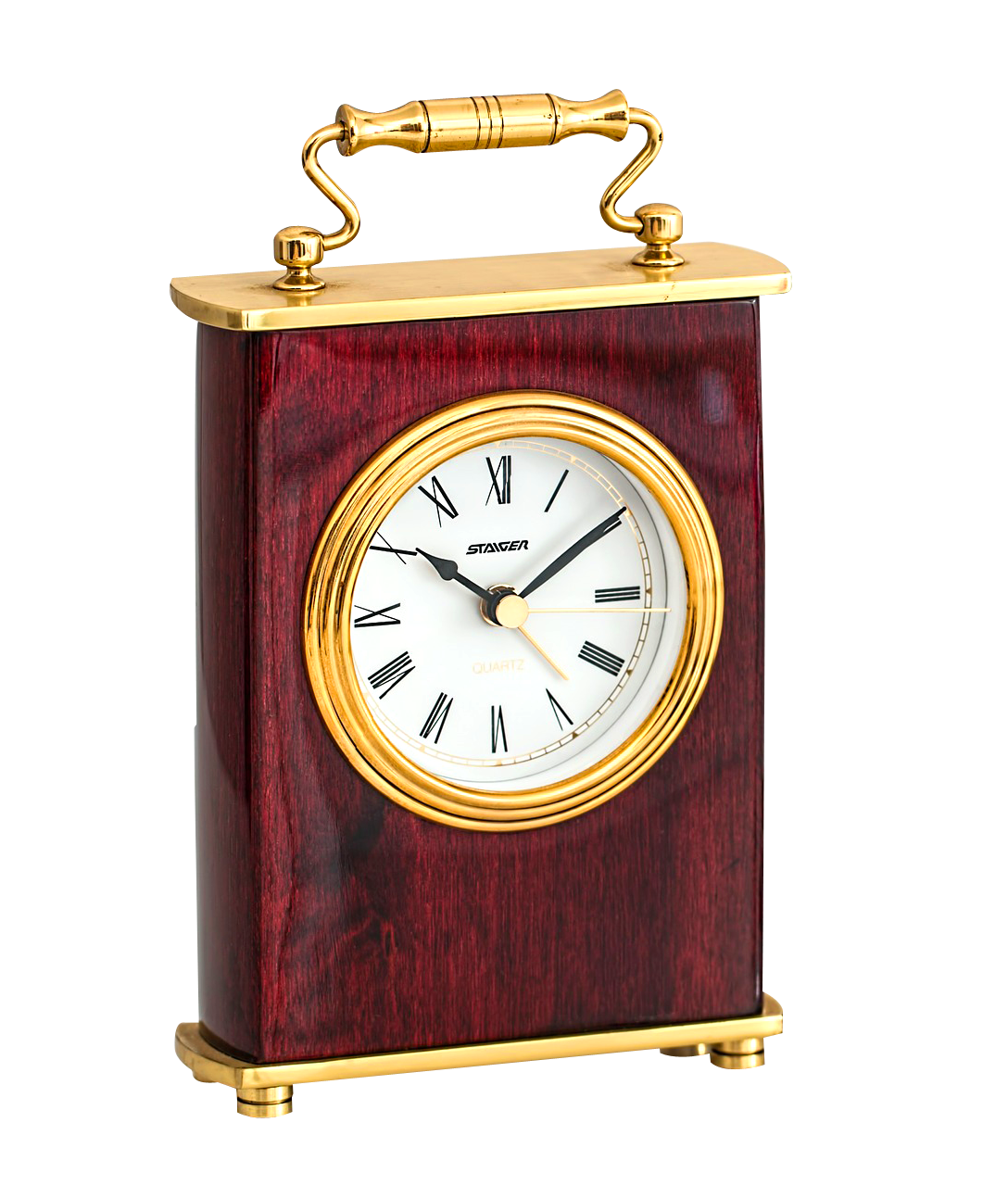 Elegant Wooden Desk Clock PNG image