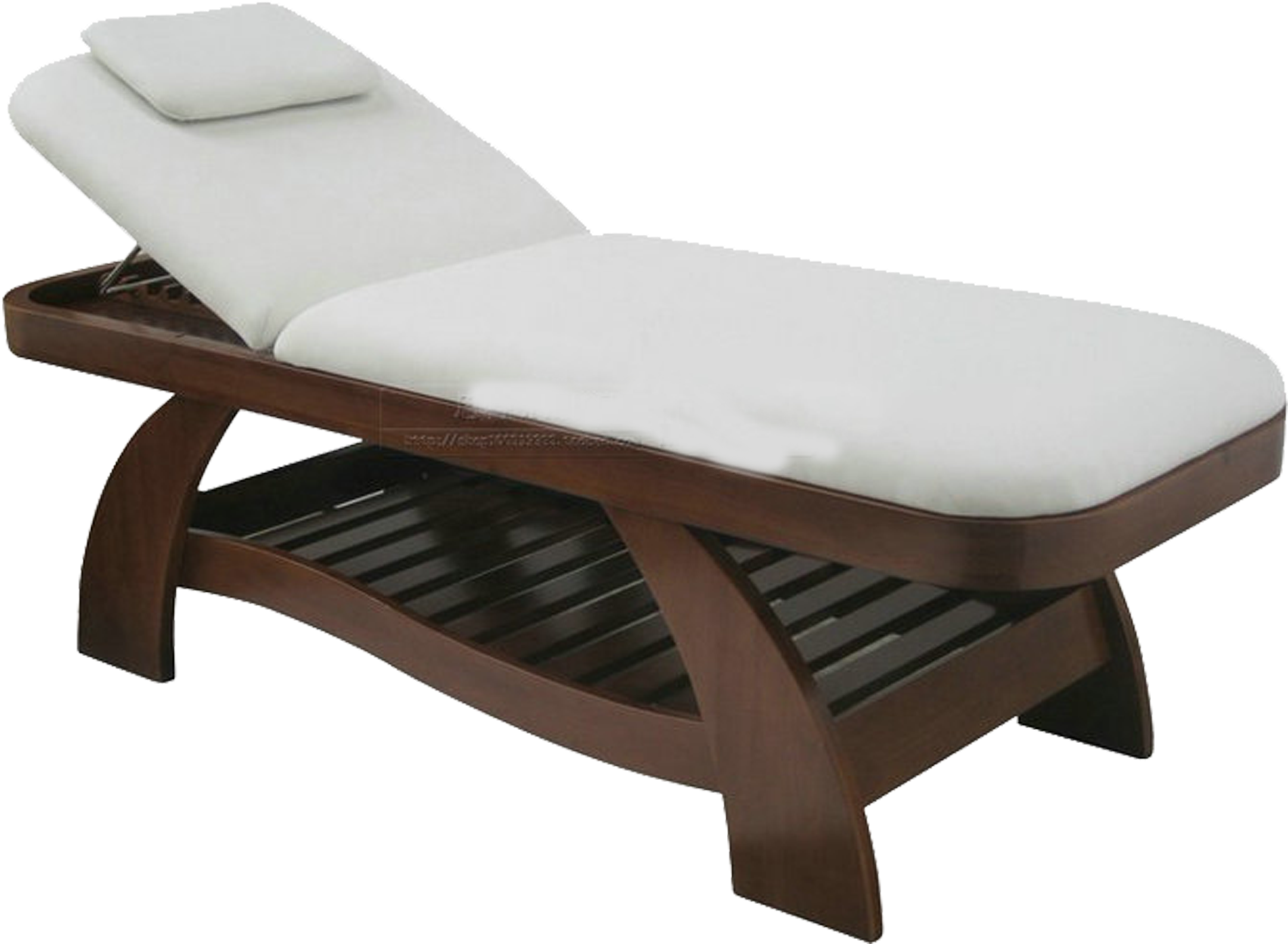 Elegant Wooden Massage Table PNG image