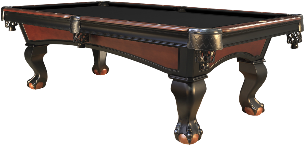 Elegant Wooden Pool Table PNG image