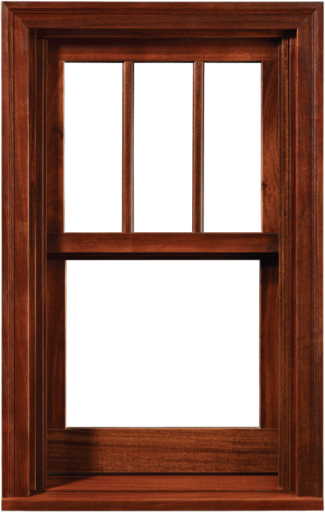 Elegant Wooden Window Frame PNG image