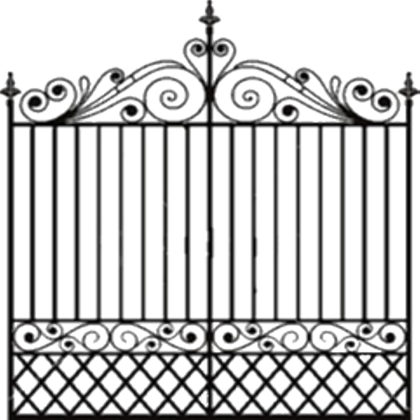 Elegant Wrought Iron Gate PNG image