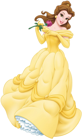 Elegant Yellow Gown Princess PNG image