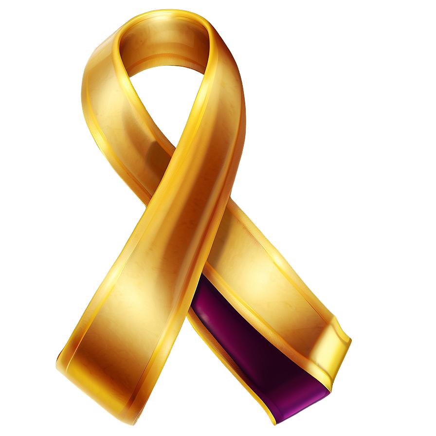 Elegant Yellow Ribbon Knot Png 90 PNG image