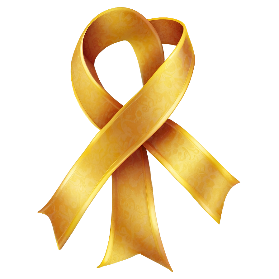 Elegant Yellow Ribbon Knot Png Sco PNG image