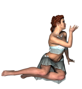 Elegant3 D Woman Posing PNG image