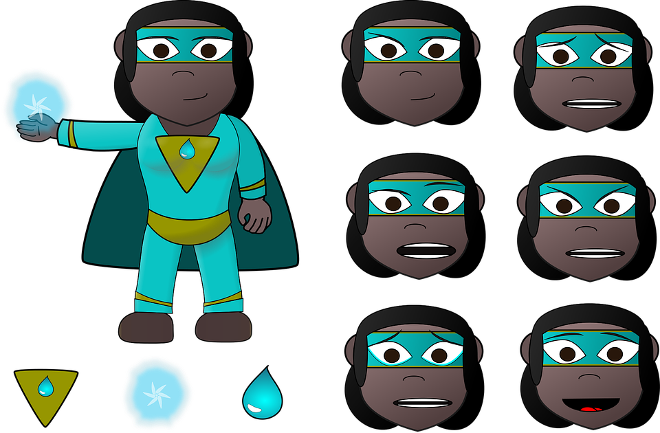 Elemental Superhero Character Design PNG image