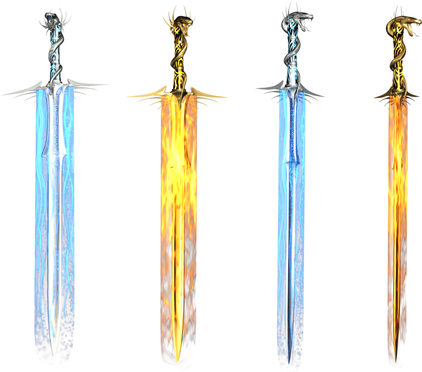 Elemental Swords Collection PNG image