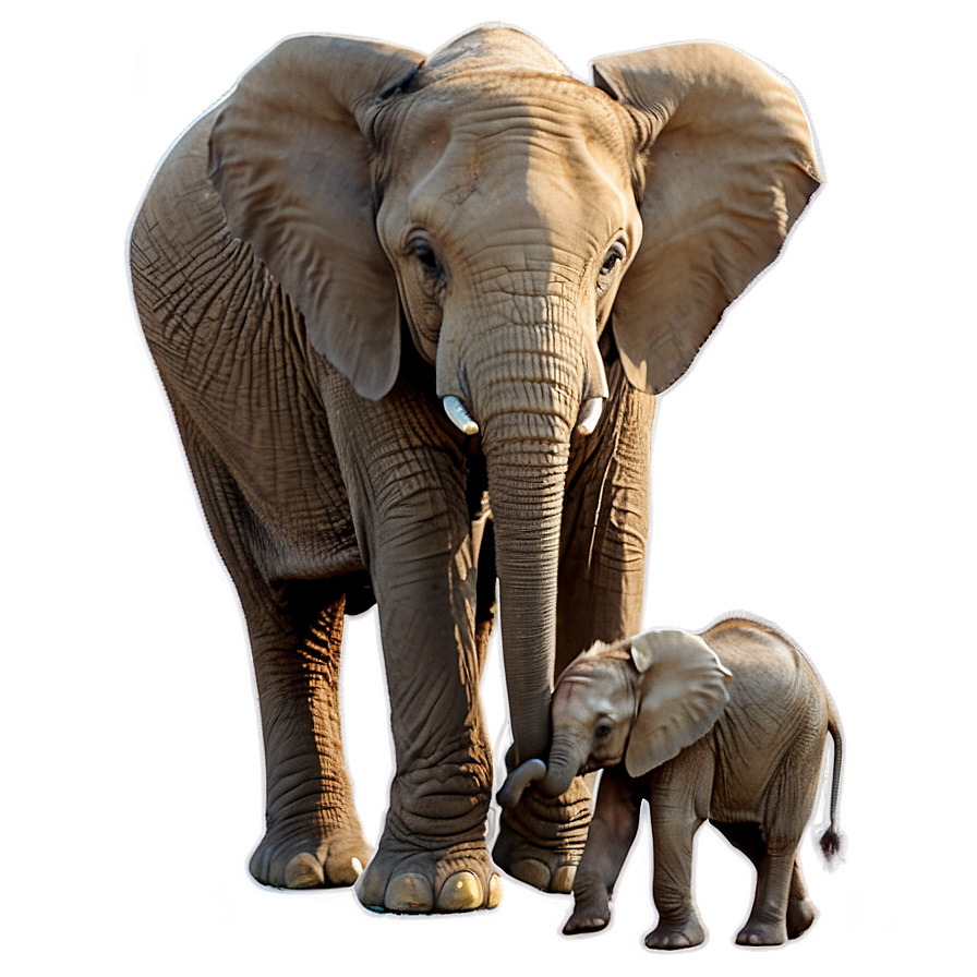 Elephant And Calf Bonding Png 80 PNG image