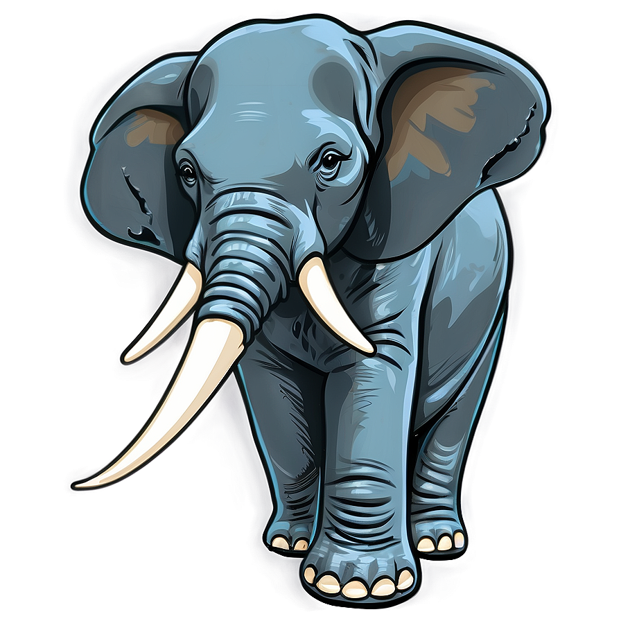 Elephant Cartoon In Water Png 06212024 PNG image