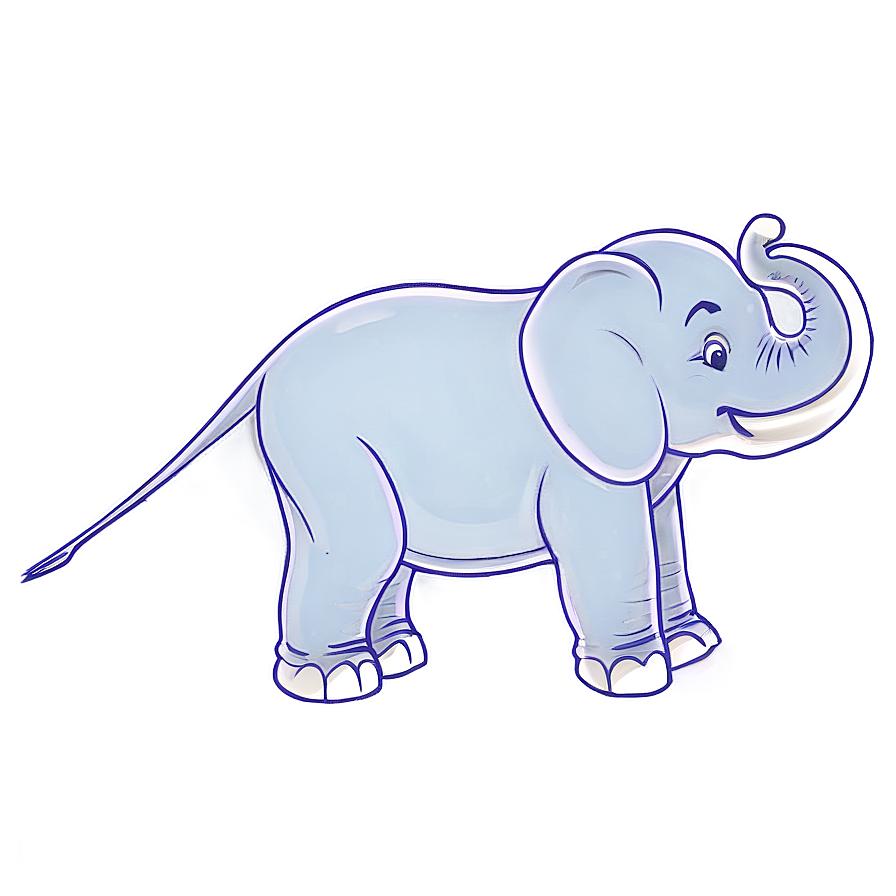 Elephant Cartoon Sketch Png 06212024 PNG image