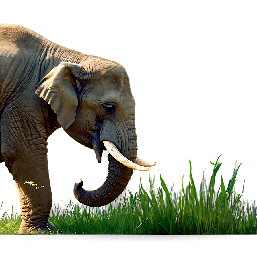 Elephant Eating Grass Png Wkl PNG image