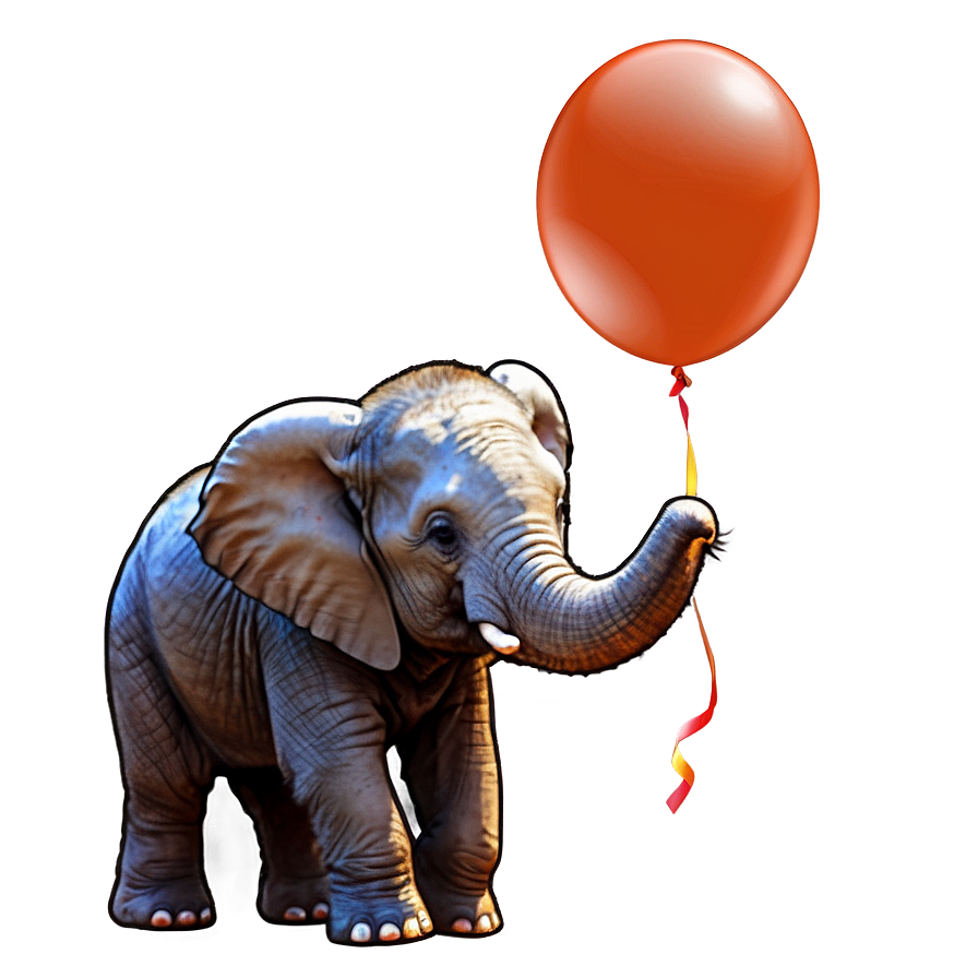 Elephant Holding Balloons Png 20 PNG image