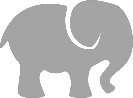 Elephant Silhouette Graphic PNG image