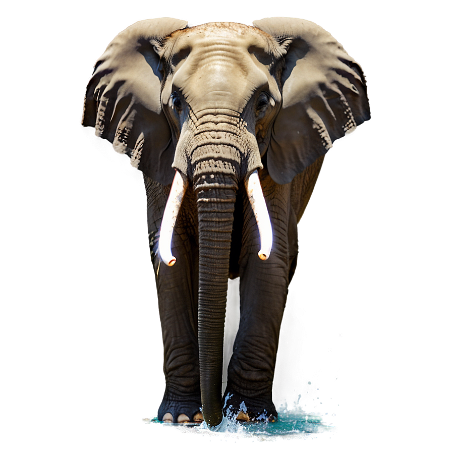 Elephant Spraying Water Png 05032024 PNG image