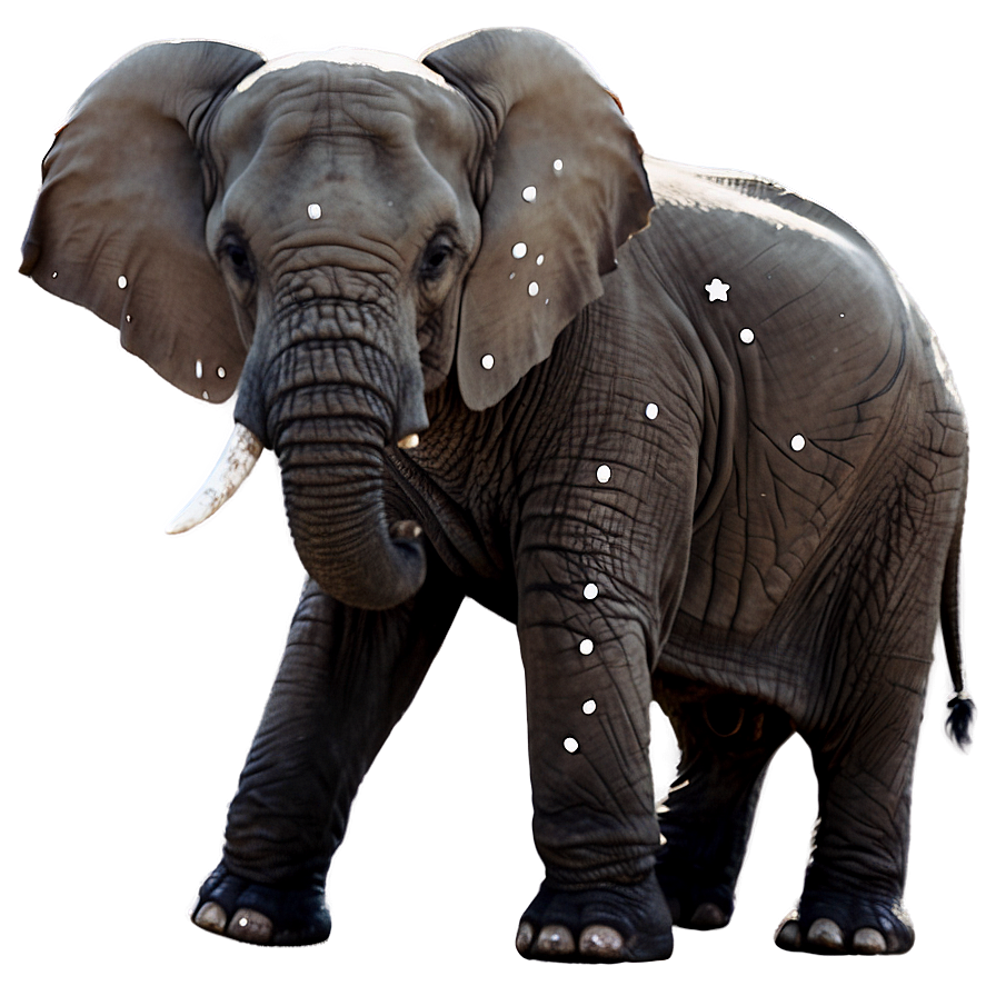 Elephant Under Starry Sky Png 05032024 PNG image