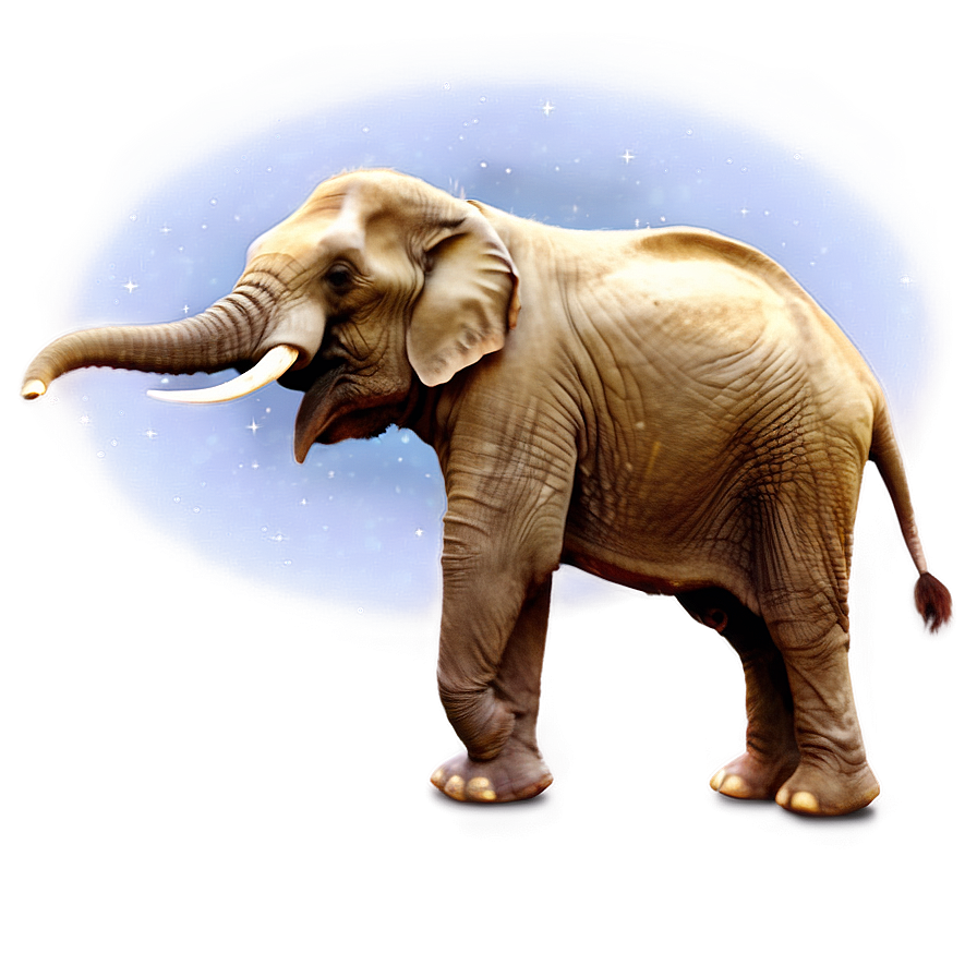 Elephant Under Starry Sky Png Uww PNG image