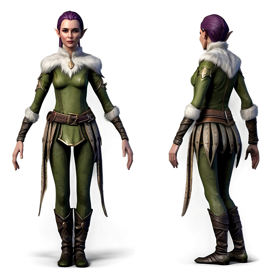 Elf Body For Game Design Png 06282024 PNG image