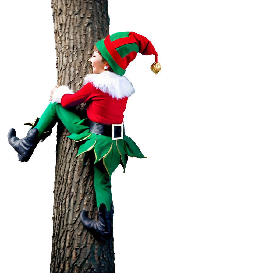 Elf Climbing Tree Png 6 PNG image