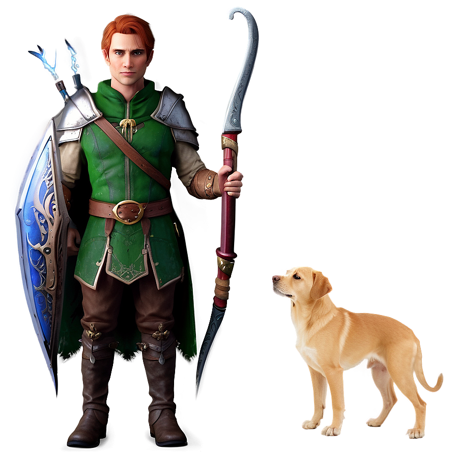 Elf Hunter With Pet Png 87 PNG image