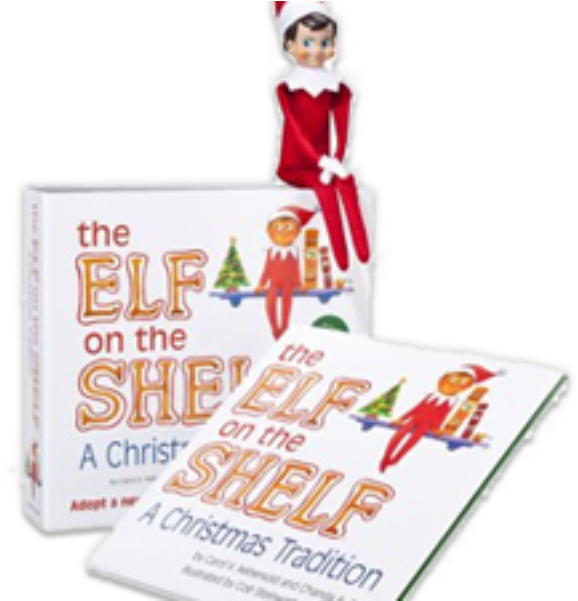 Elf On The Shelf Bookand Figure PNG image