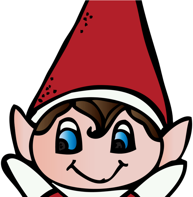 Elf On The Shelf Cartoon Portrait PNG image