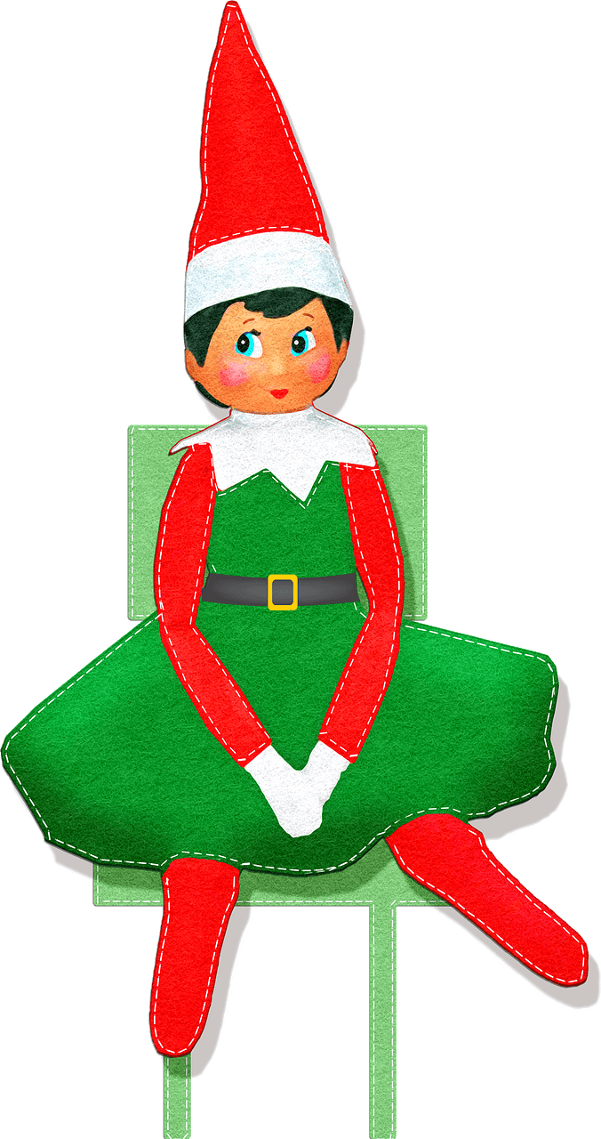 Elf On The Shelf Sitting PNG image