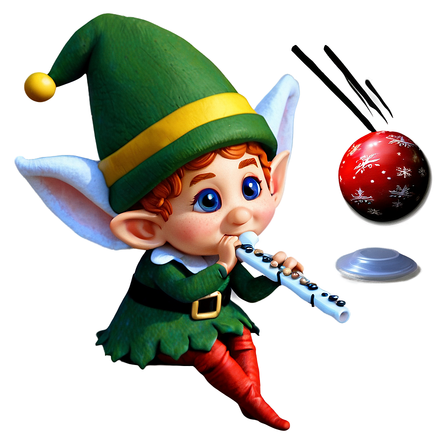 Elf Playing Flute Png 05232024 PNG image