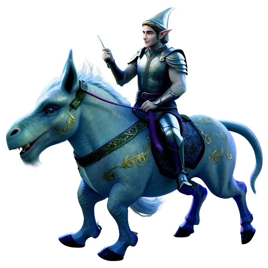 Elf Riding Mythical Creature Png 26 PNG image