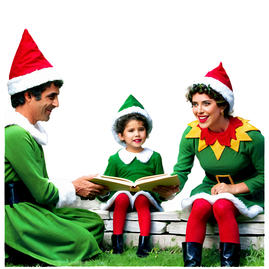 Elf Sharing Story Png 31 PNG image