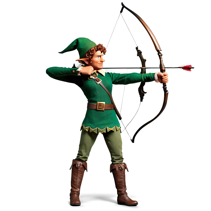 Elf With Bow And Arrow Png Wkc63 PNG image