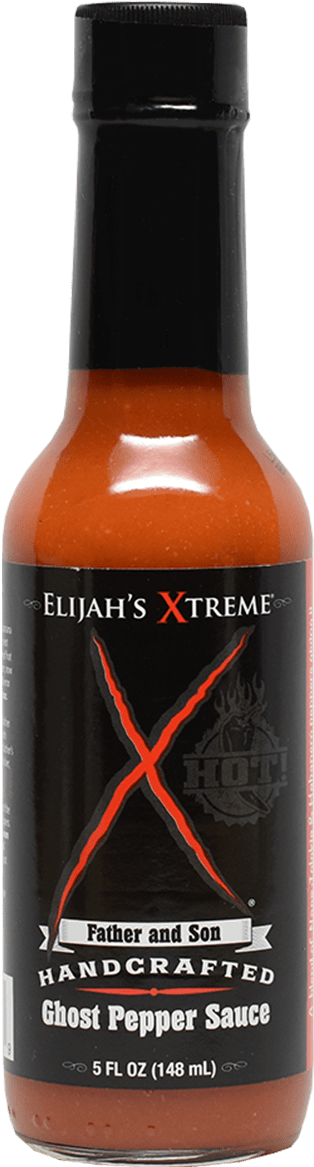 Elijahs Xtreme Ghost Pepper Sauce Bottle PNG image