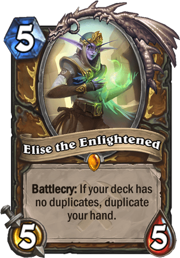 Elisethe Enlightened Hearthstone Card PNG image