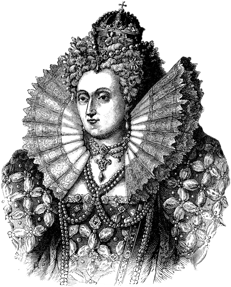 Elizabethan Era Queen Illustration PNG image