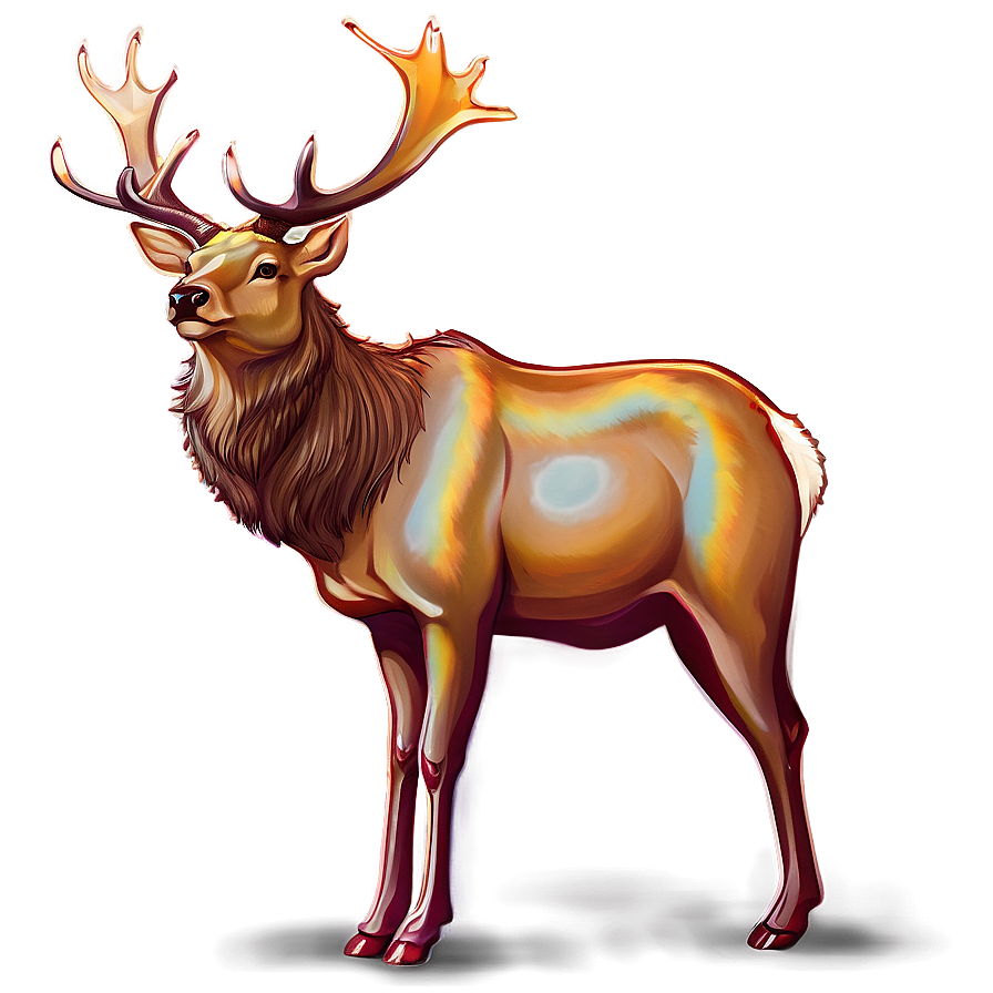 Elk Digital Art Png Drk PNG image