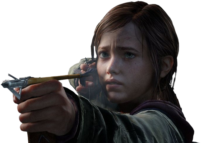 Ellie Holding Switchblade The Last Of Us PNG image