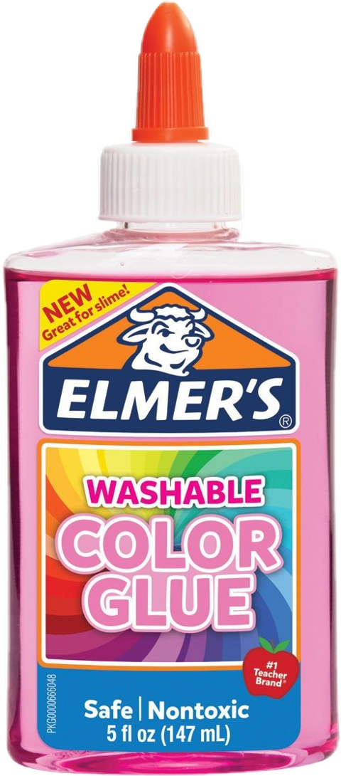 Elmers Washable Color Glue Bottle PNG image