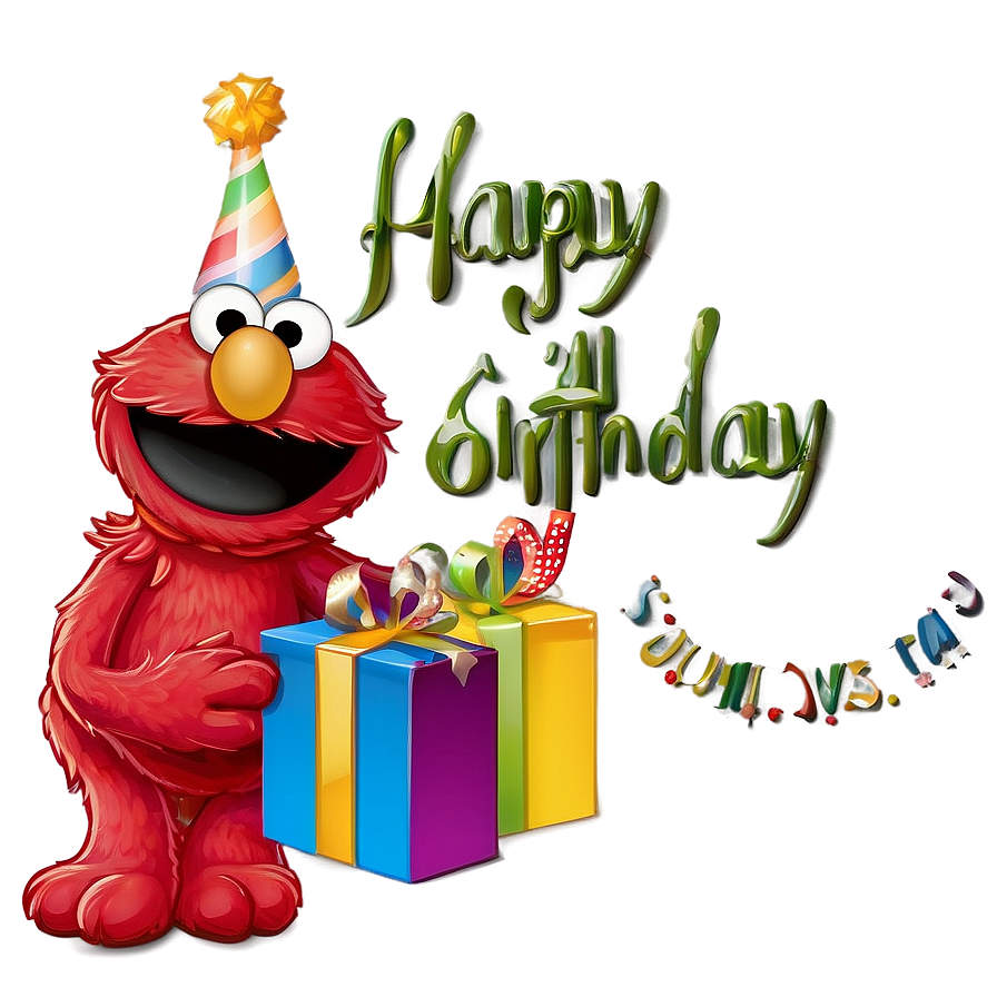 Elmo Birthday A PNG image