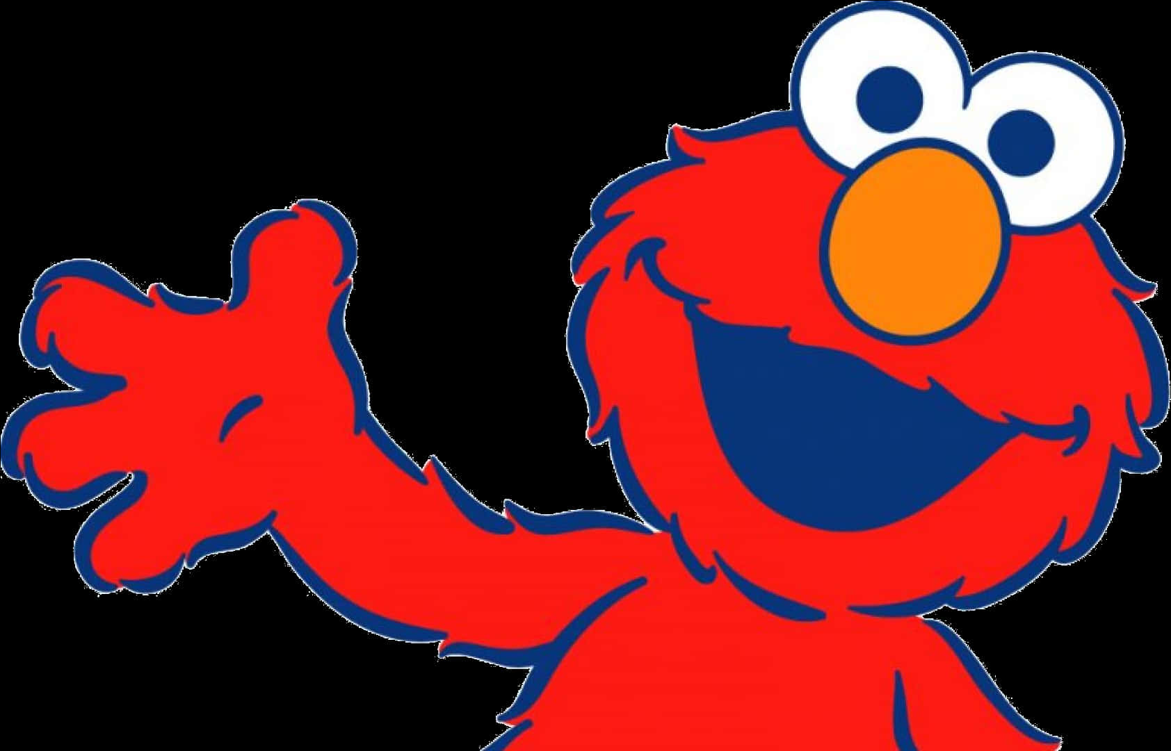 Elmo Cartoon Character Waving PNG image