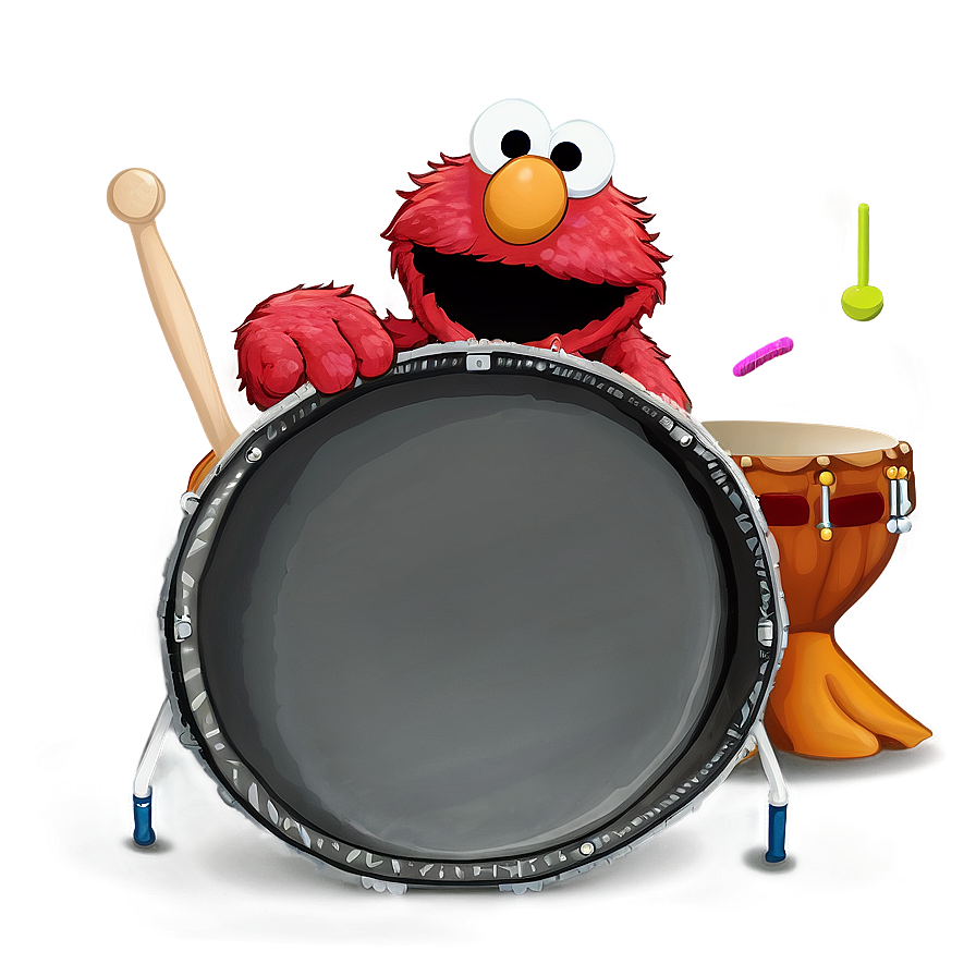 Elmo Playing Drum Png Sbe PNG image