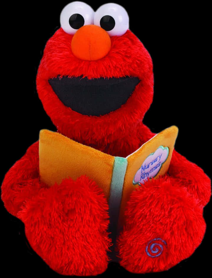 Elmo Plush Toywith Book PNG image