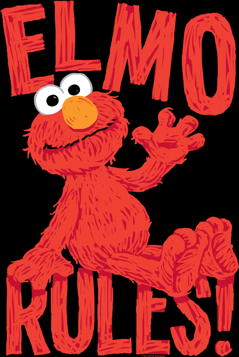 Elmo Rules Graphic PNG image