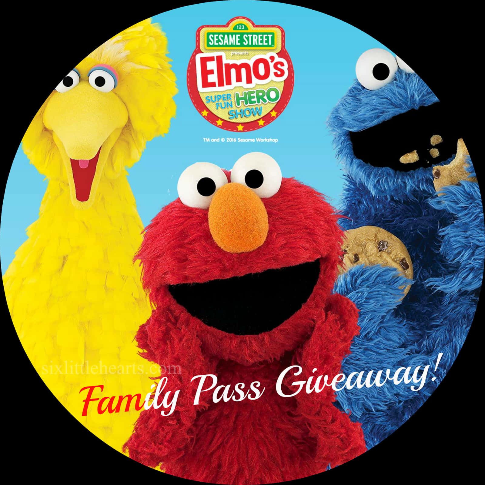 Elmos Super Hero Fun Show Family Pass Giveaway PNG image