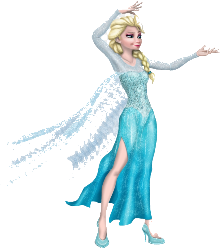 Elsa Frozen Character Pose PNG image