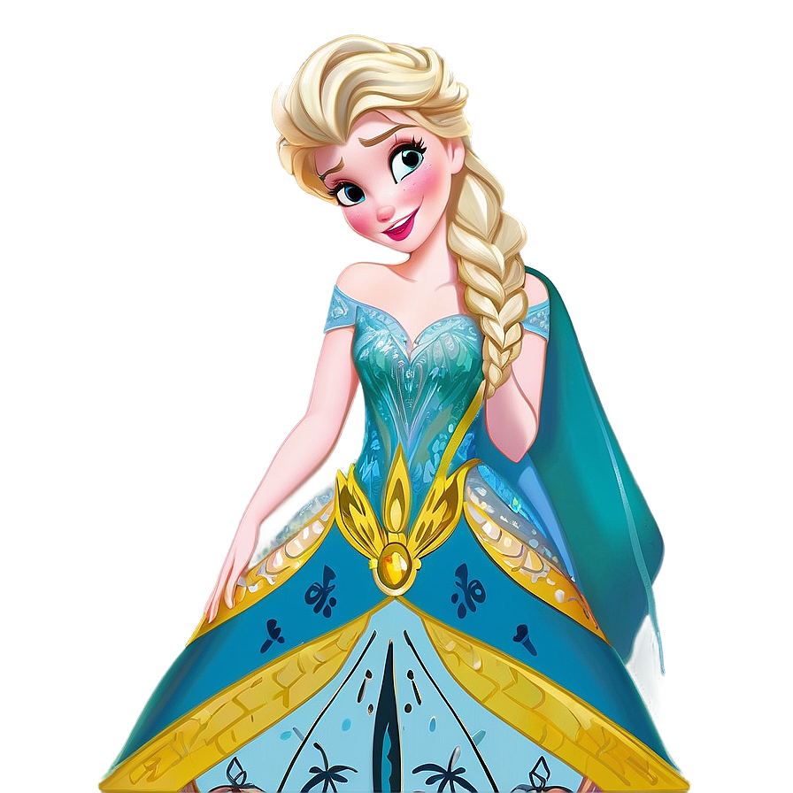 Elsa Frozen Coronation Dress Png 27 PNG image