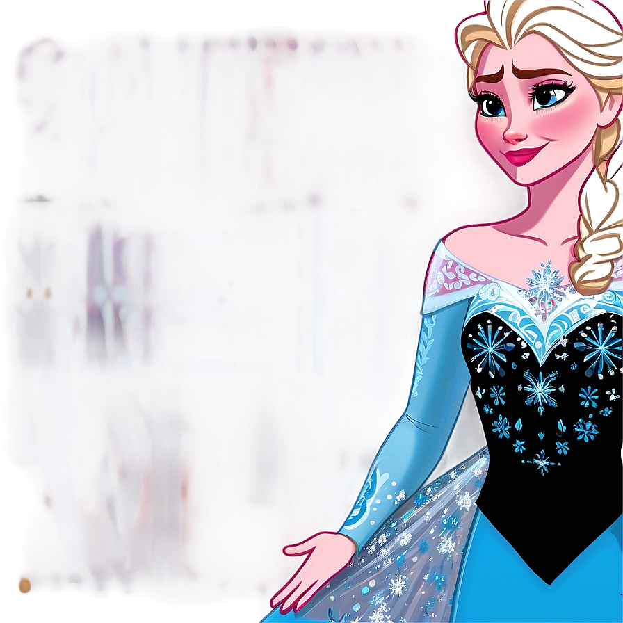 Elsa's Ice Dress Frozen Png 06272024 PNG image