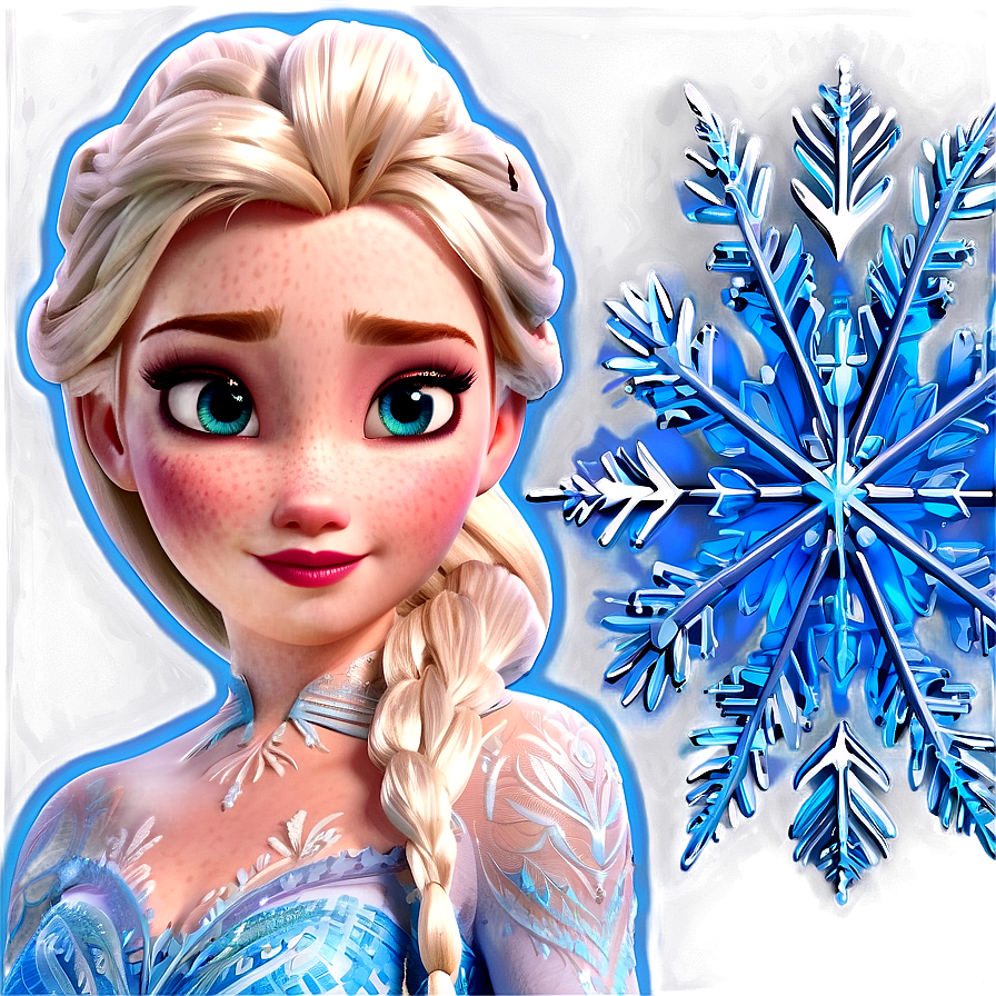 Elsa's Snowflake Magic Frozen Png Uef PNG image